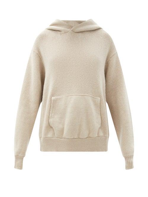 Matchesfashion.com Les Tien - Hooded Cashmere Sweater - Womens - Beige