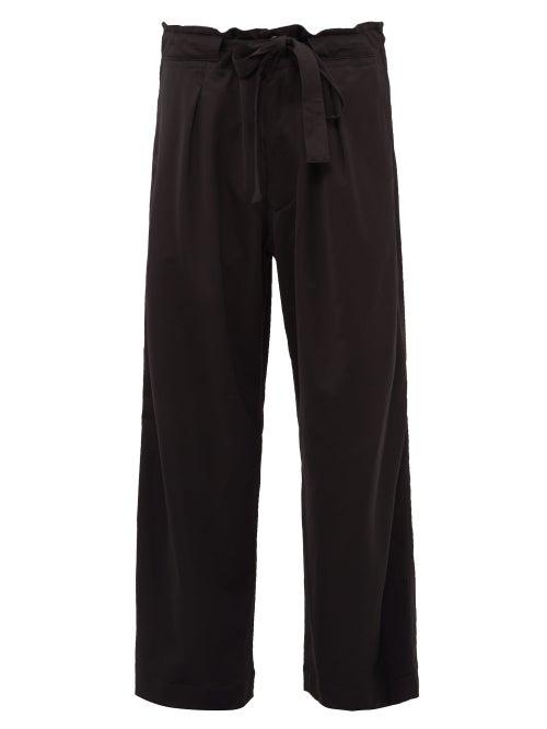 Matchesfashion.com Sasquatchfabrix - Rayon Blend Satin Wide Leg Trousers - Mens - Black
