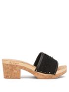 Matchesfashion.com By Walid - 19th-century Silk And Cork Platform Sandals - Womens - Black