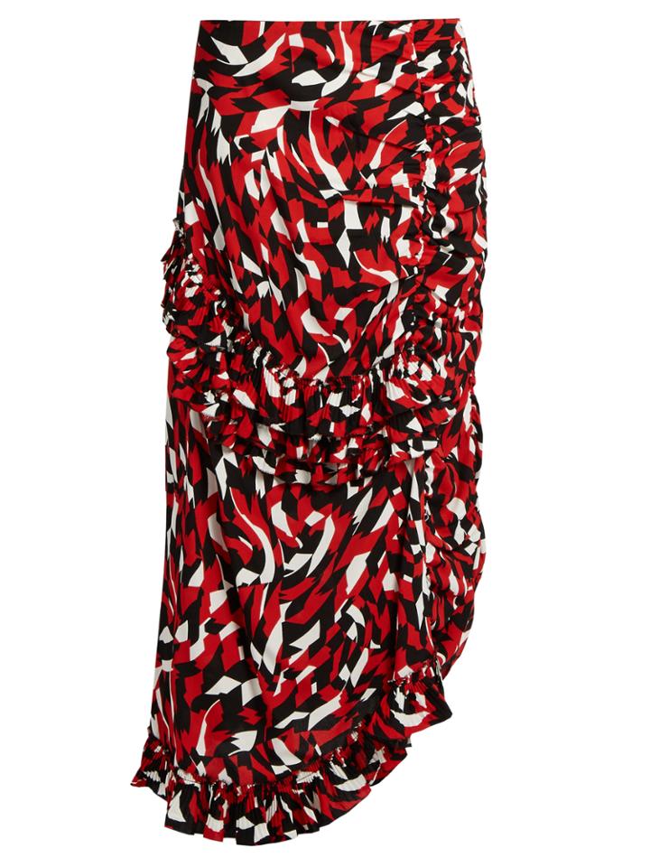 Marni Shatter-print Sable Midi-skirt