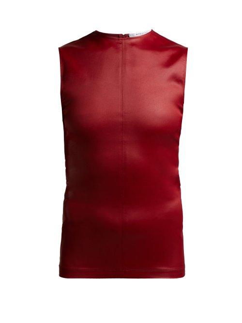 Matchesfashion.com Givenchy - Sleeveless Jersey Top - Womens - Burgundy