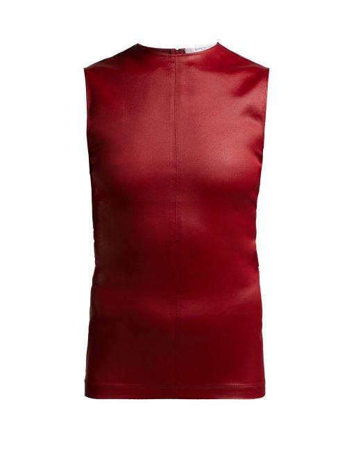 Matchesfashion.com Givenchy - Sleeveless Jersey Top - Womens - Burgundy