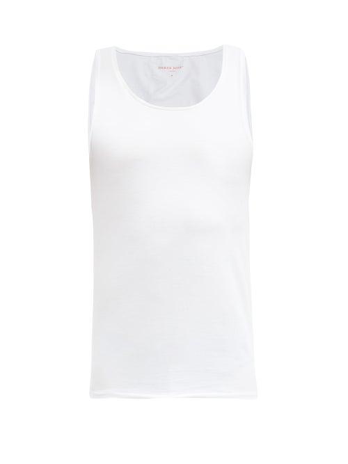 Matchesfashion.com Derek Rose - Pima Cotton-blend Jersey Tank Top - Mens - White