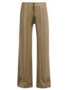 Zeus + Dione Alcestes Geometric-jacquard Silk-blend Trousers