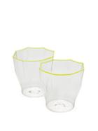 Matchesfashion.com Campbell-rey - Set Of 2 Rosanna Murano Stripe Glasses - Yellow