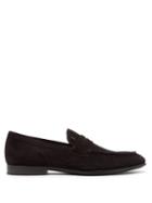 Matchesfashion.com Tod's - Suede Penny Loafers - Mens - Black