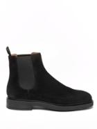 Mens Shoes Gianvito Rossi - Suede Chelsea Boots - Mens - Black
