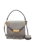 Matchesfashion.com Prada - Ingrid Small Envelope Flap Leather Cross Body Bag - Womens - Grey