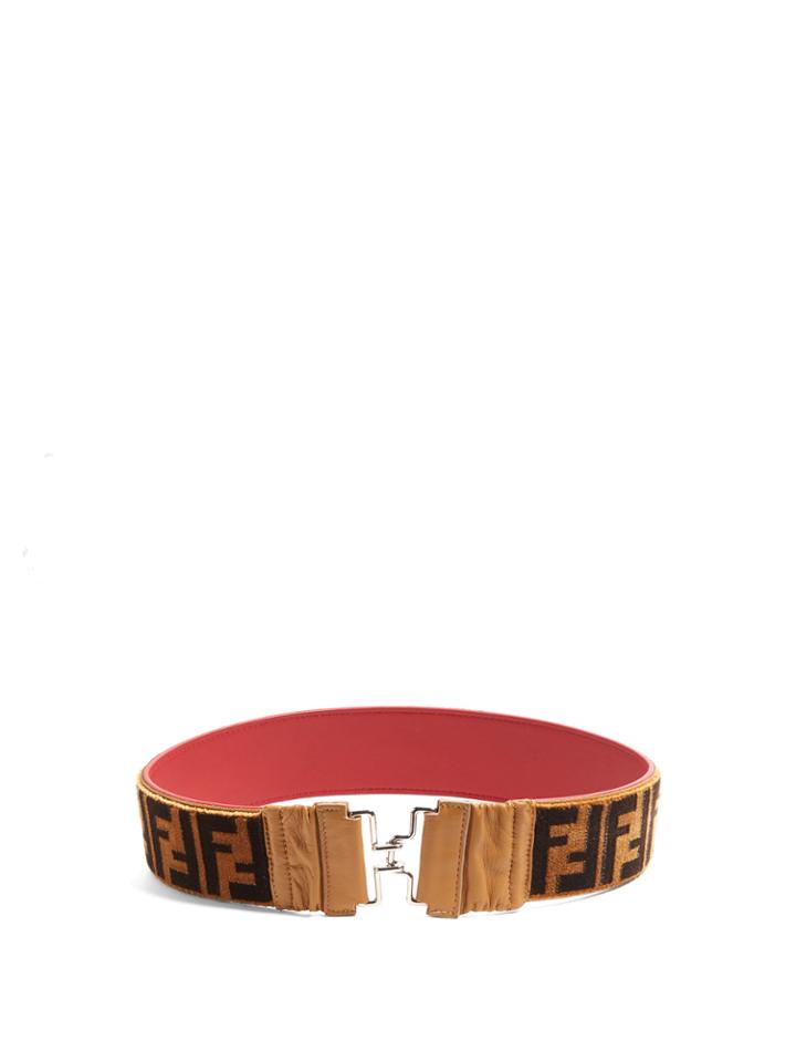 Fendi Logo Shearling Belt