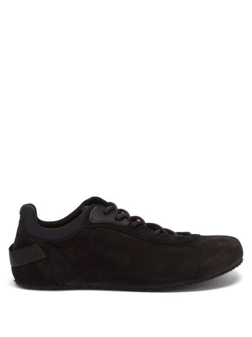 Jacquemus - Esca Suede And Leather Trainers - Mens - Black