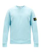 Matchesfashion.com Stone Island - Logo-patch Cotton-jersey Sweatshirt - Mens - Blue