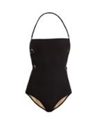 Matchesfashion.com Zeus + Dione - Triteia Eyelet Strapless Swimsuit - Womens - Black