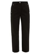 Matchesfashion.com Lemaire - Twisted Cropped Straight-leg Jeans - Womens - Black