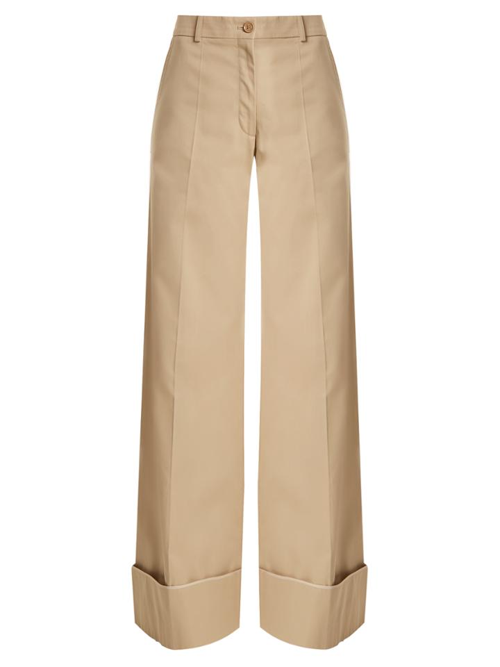 Nina Ricci Wide-leg Cotton-gabardine Trousers