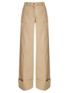 Nina Ricci Wide-leg Cotton-gabardine Trousers