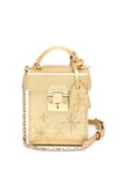 Matchesfashion.com Mark Cross - Grace Cube Crystal-embellished Leather Handbag - Womens - Gold