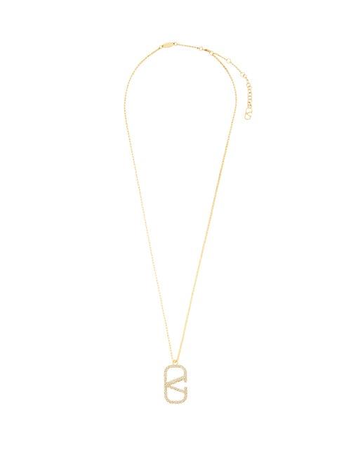 Matchesfashion.com Valentino Garavani - V-logo Necklace - Womens - Gold