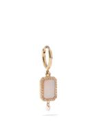 Persee - Octagon Diamond, Pearl & 18kt Gold Earring - Womens - Yellow Gold