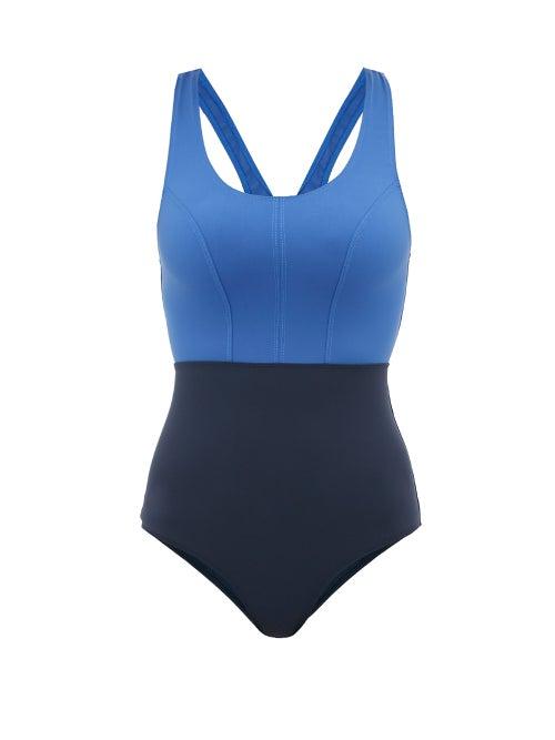 Matchesfashion.com Ernest Leoty - Victoire Two Tone Swimsuit - Womens - Blue