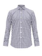Matchesfashion.com Thom Sweeney - Checked Cotton Twill Shirt - Mens - Blue Multi