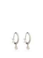 Matchesfashion.com Raphaele Canot - Diamond & 18kt White-gold Hoop Earrings - Womens - White Gold