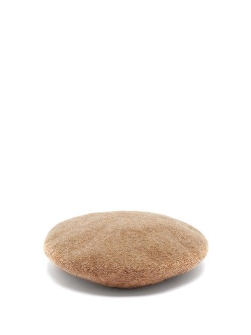 Matchesfashion.com Lauren Manoogian - Felted Boucl Beret - Womens - Camel