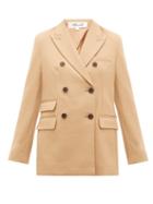 Matchesfashion.com Diane Von Furstenberg - Atlas Crepe Jacket - Womens - Camel