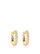 Matchesfashion.com Theodora Warre - Crystal & Gold-plated Sterling-silver Hoops - Womens - Yellow Gold