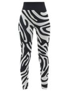 Adidas By Stella Mccartney - X Wolford High-rise Zebra-print Leggings - Womens - Animal