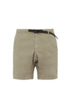 Matchesfashion.com Gramicci - Belted Cotton Blend Shorts - Mens - Grey