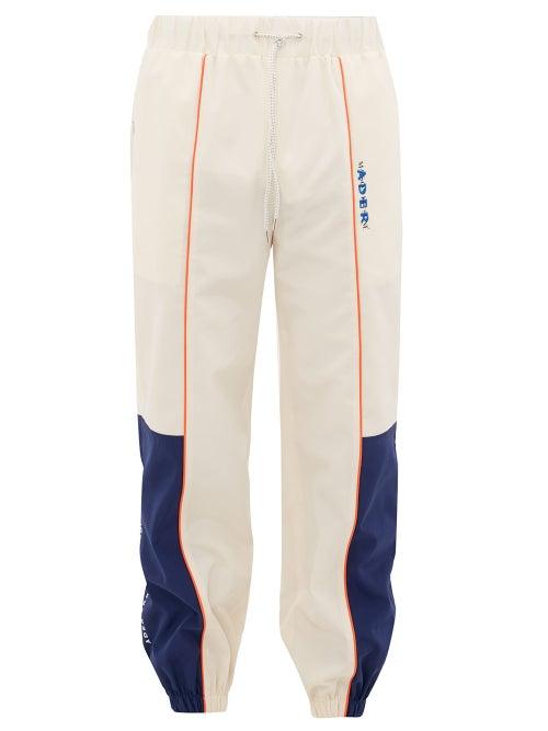 Matchesfashion.com Ader Error X Maison Kitsun - Panelled Technical Fabric Track Pants - Mens - Cream