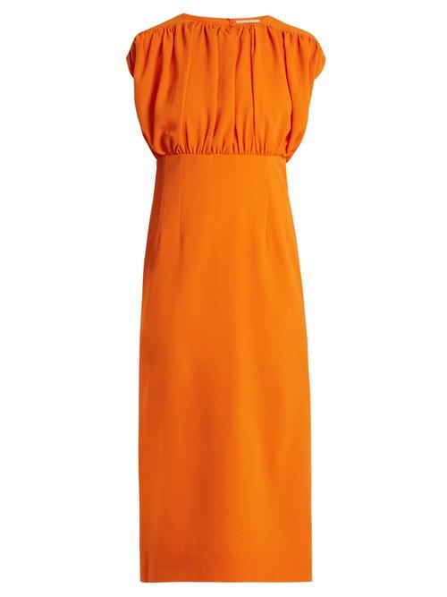 Matchesfashion.com Emilia Wickstead - Macy Stretch Crepe Dress - Womens - Orange