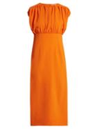 Matchesfashion.com Emilia Wickstead - Macy Stretch Crepe Dress - Womens - Orange