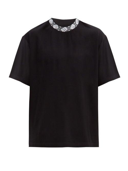 Matchesfashion.com Acne Studios - Face-logo Crew-neck T-shirt - Mens - Black