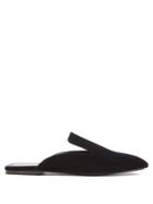 Jil Sander Backless Velvet Loafers