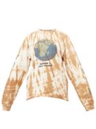 Matchesfashion.com Story Mfg - Grateful Tie Dye Cotton Sweatshirt - Womens - Brown White