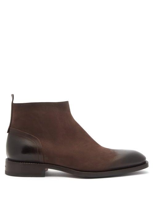 Matchesfashion.com Santoni - Scarlett Leather Ankle Boots - Mens - Dark Brown