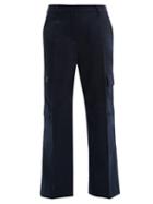 Matchesfashion.com Acne Studios - Patya Patch Pocket Twill Trousers - Womens - Navy