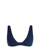 Solid & Striped The Beverly Deep V-neckline Piqu Bikini Top