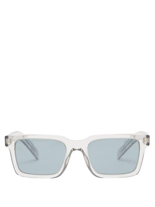 Prada Eyewear - Square Acetate Sunglasses - Mens - Crystal