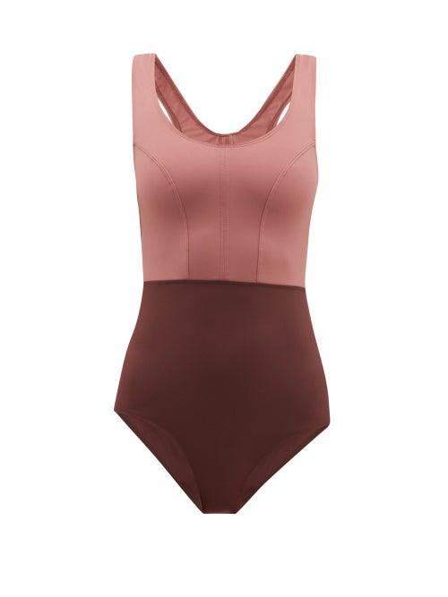 Matchesfashion.com Ernest Leoty - Victoire Two Tone Swimsuit - Womens - Burgundy