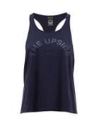 Matchesfashion.com The Upside - Scarlette Logo Print Dri Release Tank Top - Womens - Navy