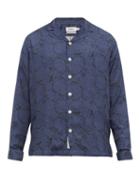 Matchesfashion.com Schnayderman's - Graphic Print Twill Shirt - Mens - Blue