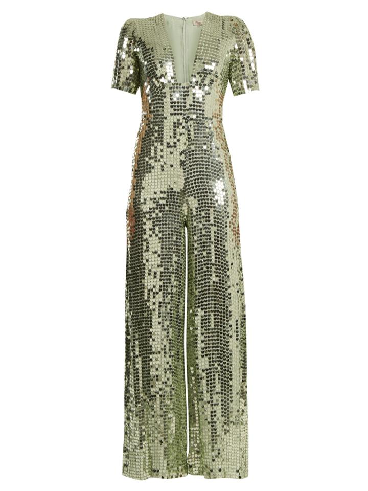 Temperley London Wide-leg Sequin-embellished Jumpsuit