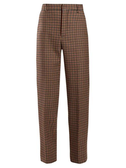 Matchesfashion.com Balenciaga - High Rise Tweed Trousers - Womens - Light Brown