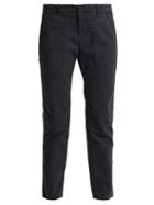 Matchesfashion.com Nili Lotan - Jenna Stretch Cotton Tape Side Trousers - Womens - Dark Navy