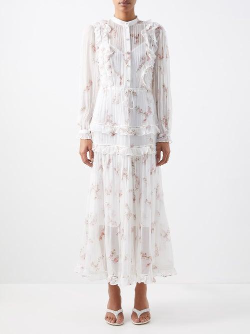 Zimmermann - Dancer Ruffled Floral-print Chiffon Dress - Womens - Floral