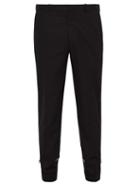 Matchesfashion.com Alexander Mcqueen - Hem Zip Cotton Trousers - Mens - Black