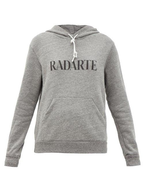 Matchesfashion.com Rodarte - Radarte-print Fleeceback-jersey Hooded Sweatshirt - Womens - Grey