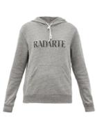 Matchesfashion.com Rodarte - Radarte-print Fleeceback-jersey Hooded Sweatshirt - Womens - Grey